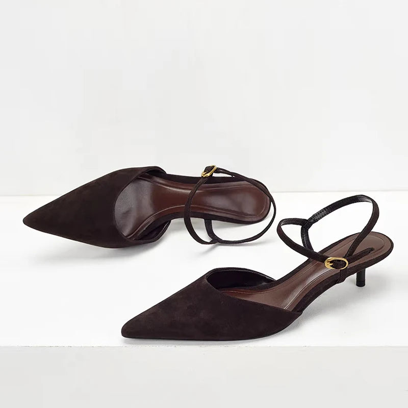 Abrielle Buckle Strap Mule Pump