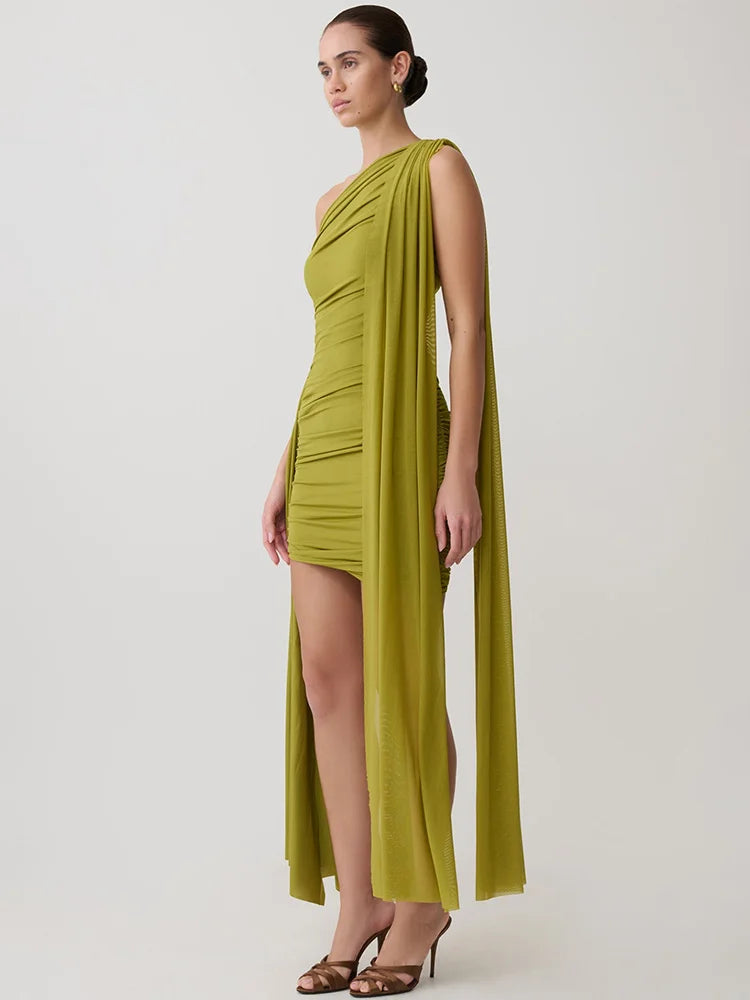 Pandora One-Shoulder Backless Mini Dress