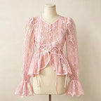 Celestine Sheer Peplum Blouse