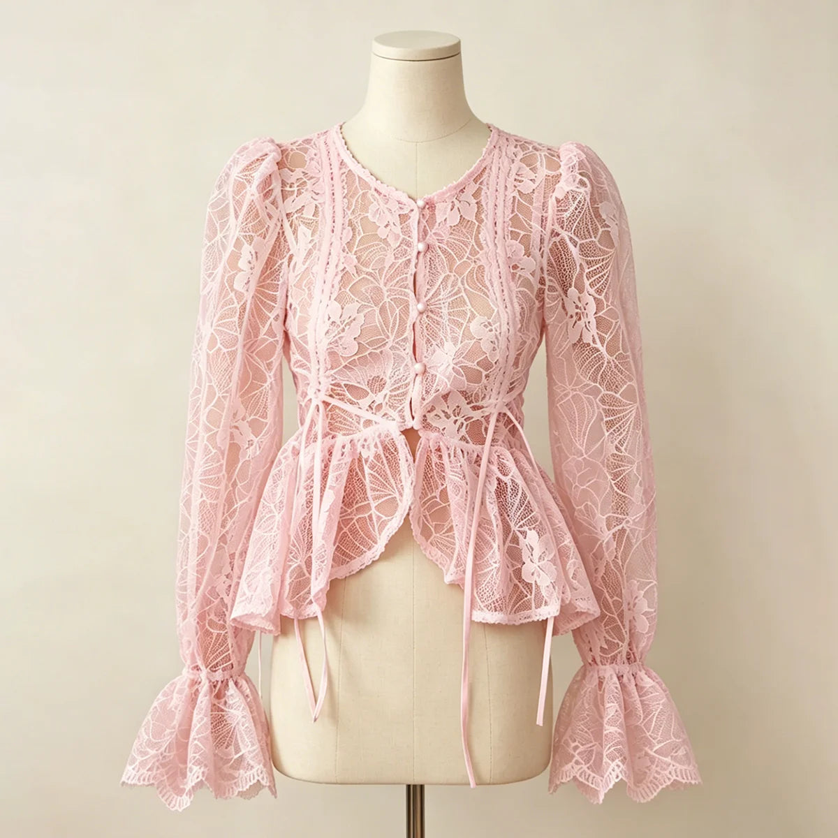 Celestine Sheer Peplum Blouse
