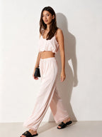 Juliet Satin Vest & Wide-Leg Pants Suit