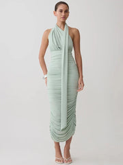 Twist Halter Dress – Cassia