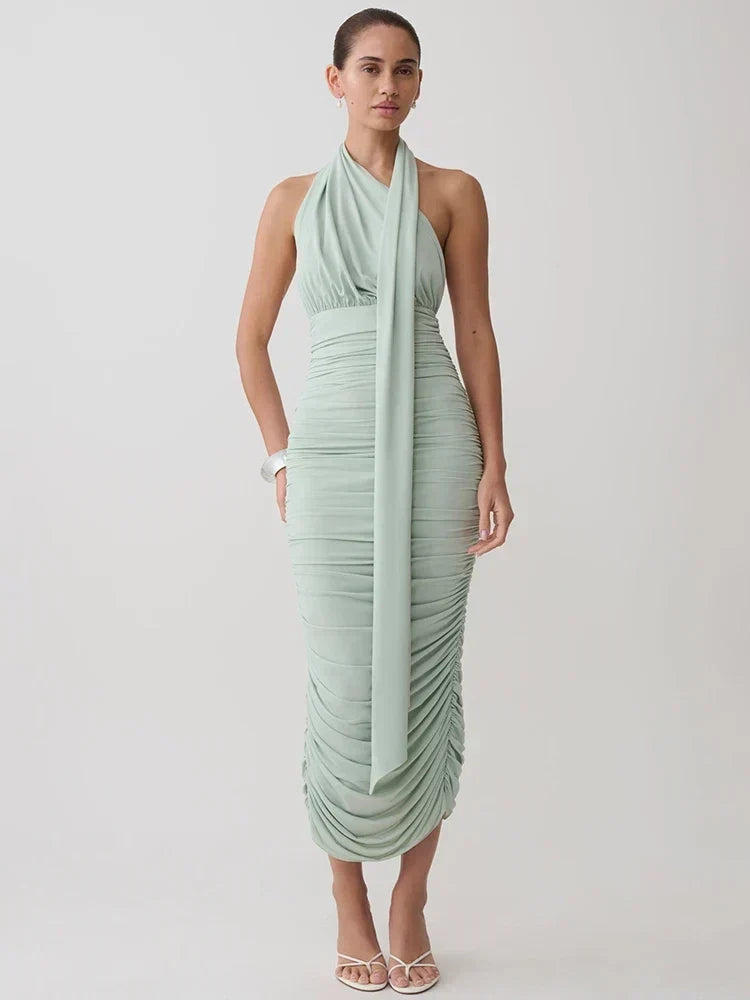 Twist Halter Dress – Cassia