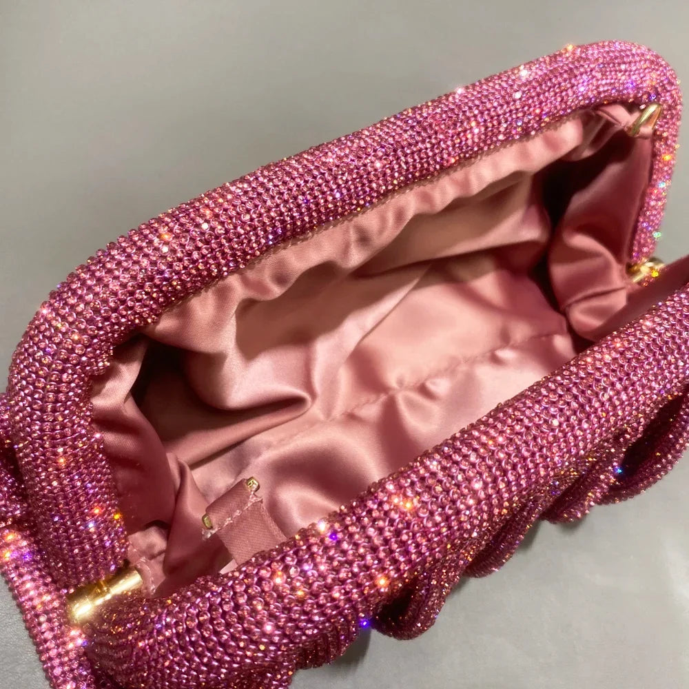 Rhinestone Fold Clutch – Maya
