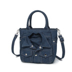 Laurel Denim Coat-Shaped Crossbody Bag