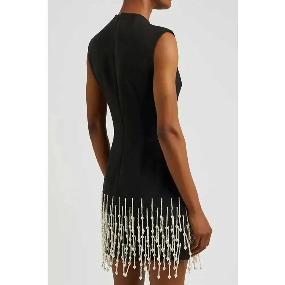 Pearl-Trim Mini Dress – Ilse