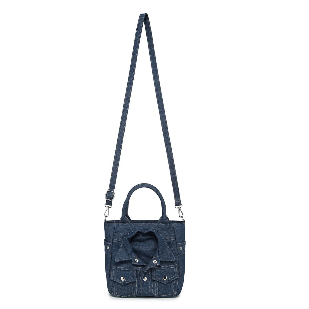 Laurel Denim Coat-Shaped Crossbody Bag