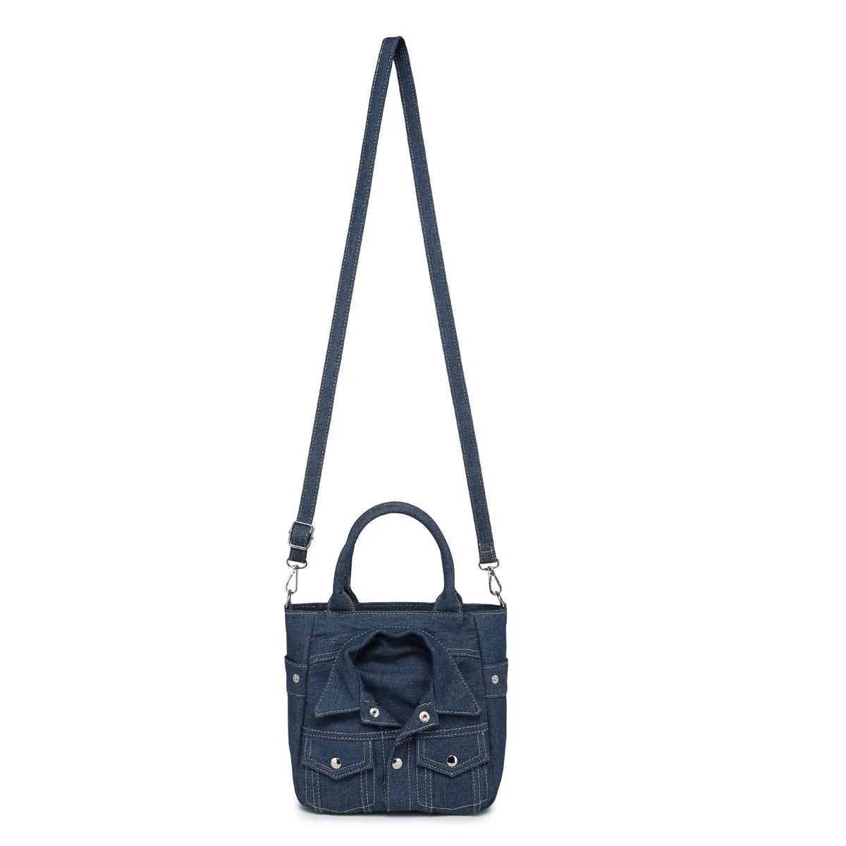 Laurel Denim Coat-Shaped Crossbody Bag