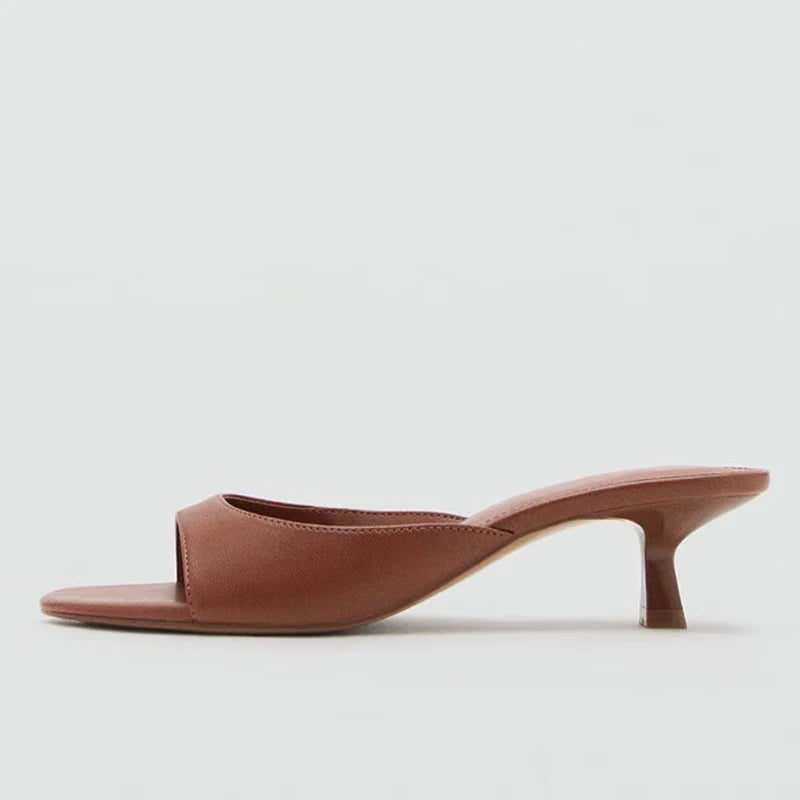 Aurelie Leather Slide Sandal