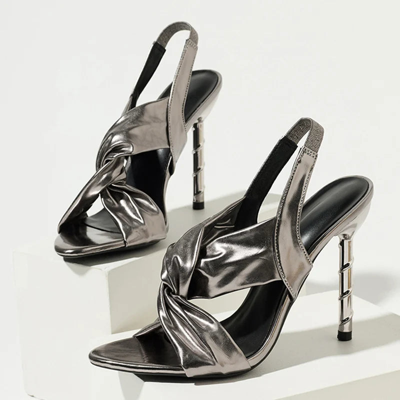 Fiora Spiral Strap Heeled Sandal