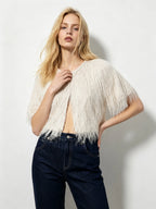 Aveline Fringed Open Cardigan