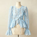 Celestine Sheer Peplum Blouse