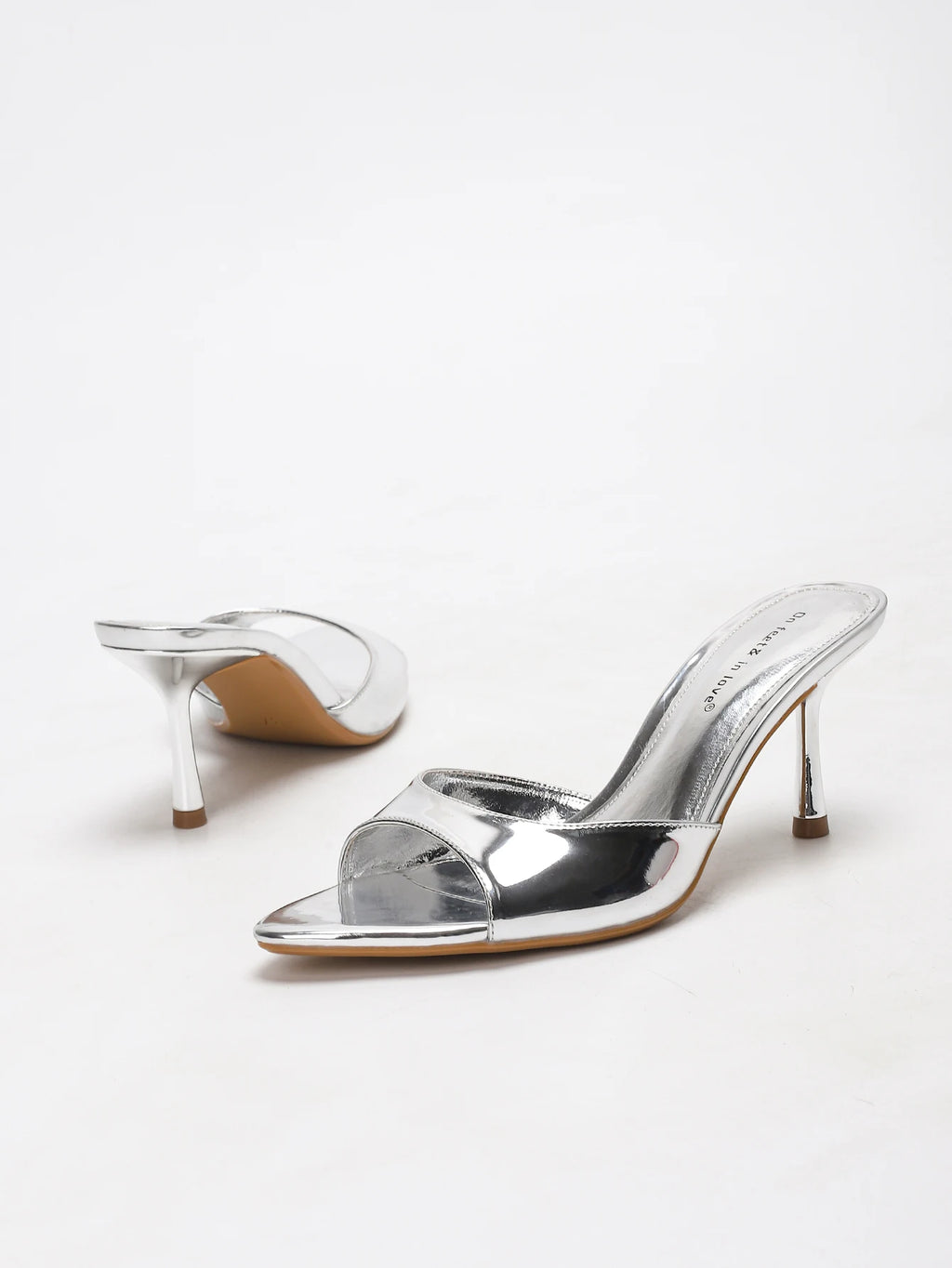 Dauphine Metallic Strap Heeled Sandal