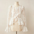 Celestine Sheer Peplum Blouse