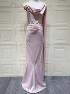 Lucille Satin Backless Mermaid Maxi Dress