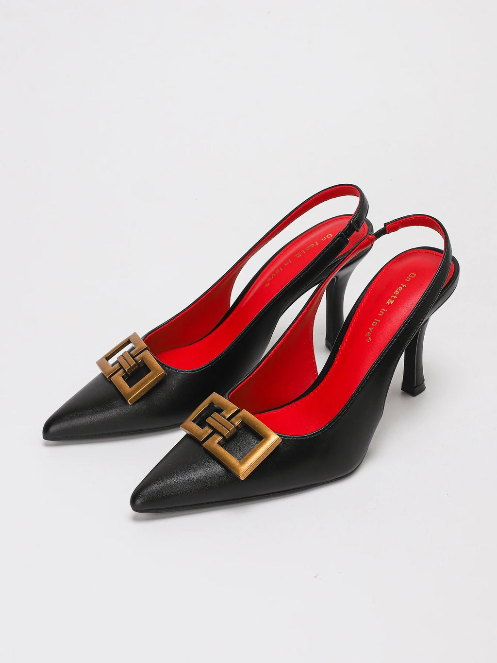 Harmony Square Buckle Stiletto Heel