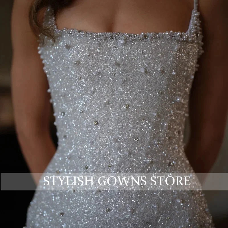 Beaded Spaghetti Gown – Marla