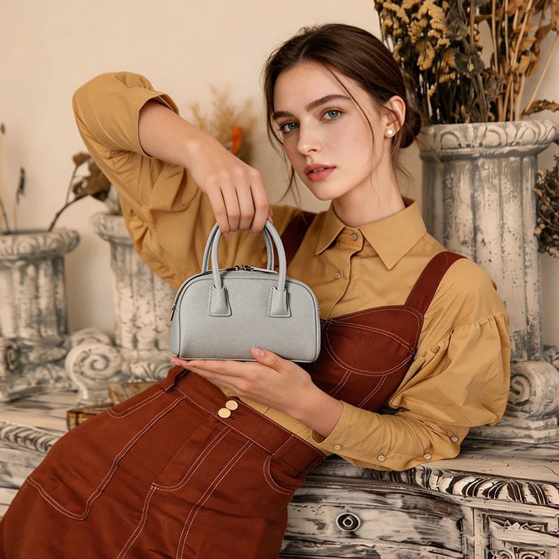 Genevra Leather Crossbody Pillow Bag