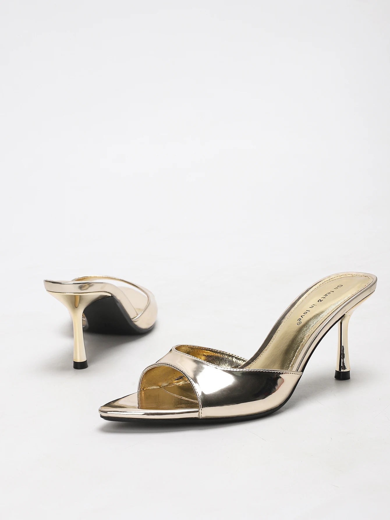 Dauphine Metallic Strap Heeled Sandal