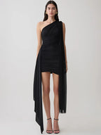 Pandora One-Shoulder Backless Mini Dress